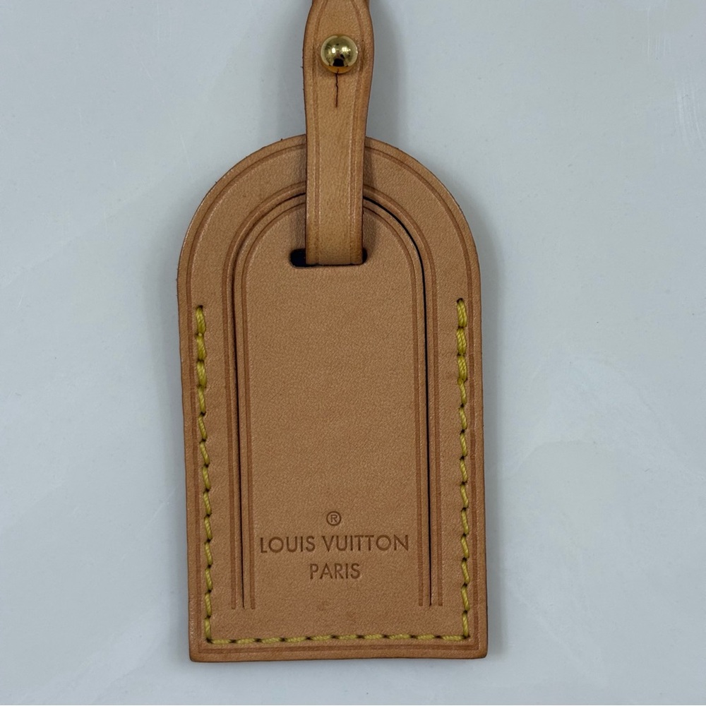Louis Vuitton Small Tan Vachetta Leather Luggage Tag